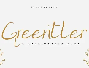 Greentler Calligraphy font