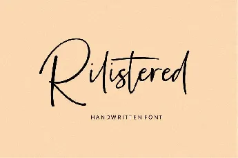 Rilistered Handwtitten font