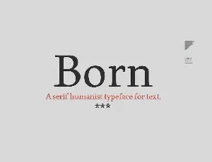 Born Serif font