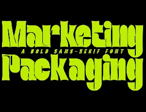 Marketing Packaging Demo font