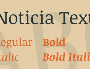 Noticia Text font