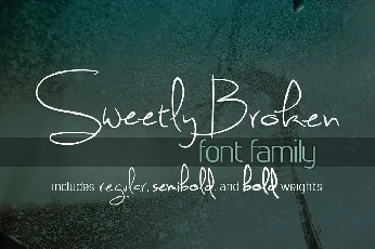 Sweetly Broken Family font