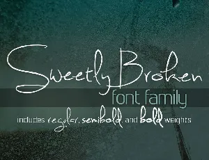 Sweetly Broken Family font