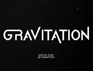 Gravitation Demo font