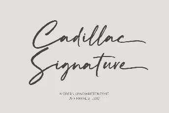 Cadillac Signature font
