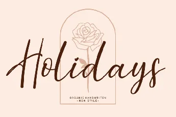 Holidays font