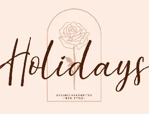 Holidays font