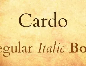 Cardo Serif Family font