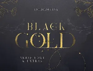 Black Gold Serif font