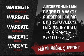 Wargate font