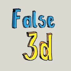 False 3D font