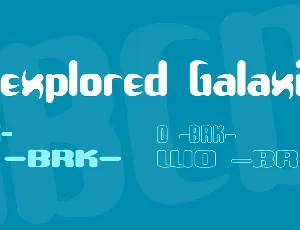 Unexplored Galaxies font