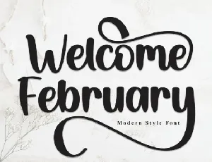 Welcome February Script font