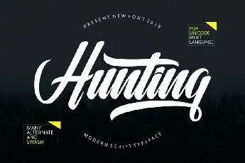 Hunting Script font