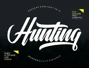 Hunting Script font