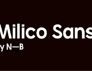 Milico Sans Serif font