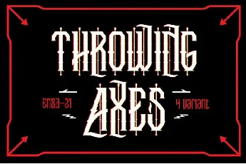 Throwing Axes font