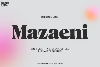 Mazaeni Trial font