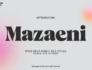 Mazaeni Trial font