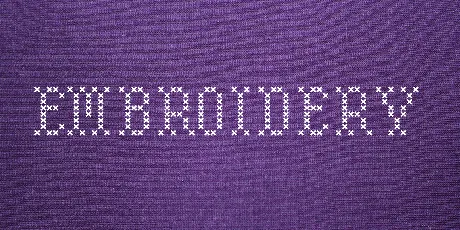 Embroidery font