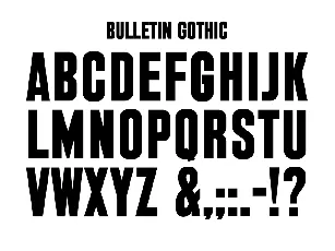 Bulletin Gothic font