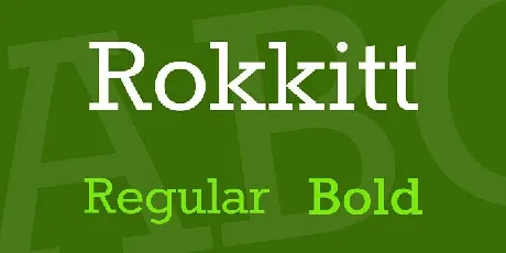 Rokkitt Slab Serif Family font