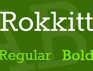 Rokkitt Slab Serif Family font