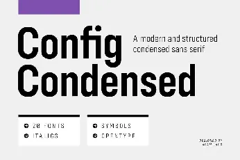 Config Condensed font