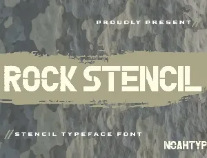 Rock Stencil Demo font