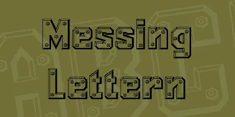 Messing Lettern font