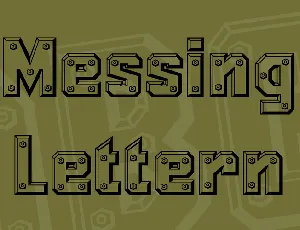 Messing Lettern font
