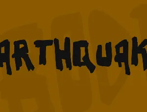 Earthquake font
