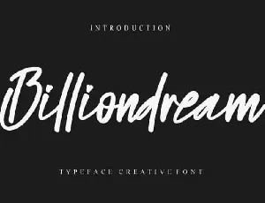 Billiondream Script font