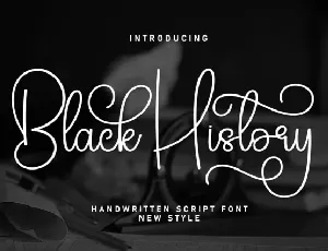 Black History Script font