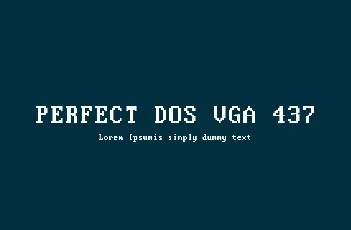 PERFECT DOS VGA 437 FONT font