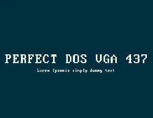 PERFECT DOS VGA 437 FONT font