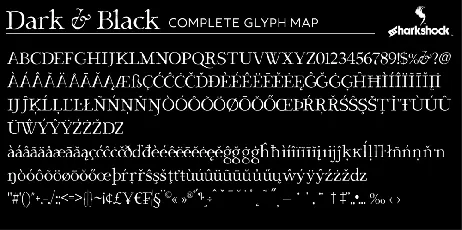 Dark & Black font