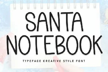 Santa Notebook Display font