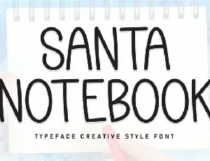 Santa Notebook Display font