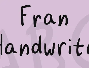 Fran Handwrite font