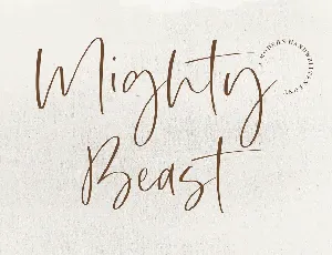 Mighty Beast font