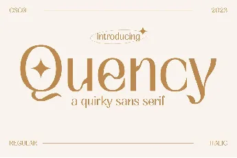 Quency Demo font