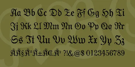 Moderne Fraktur font