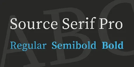 Source Serif Pro Family font