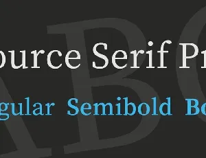 Source Serif Pro Family font