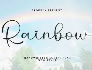 Rainbow Calligraphy font