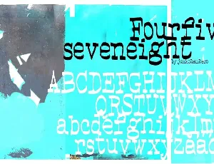 Fourfivesixseveneight font