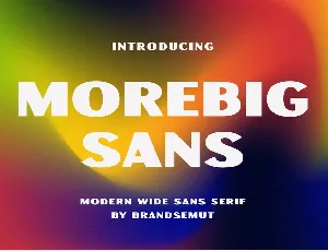 Morebig Sans font