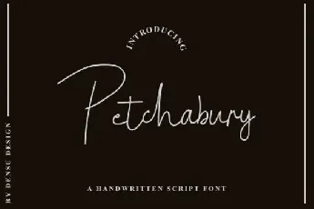 Petchabury Handwritten font