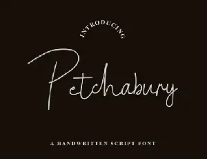 Petchabury Handwritten font